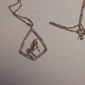 Black Hills Gold Unicorn Necklace